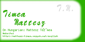 timea mattesz business card